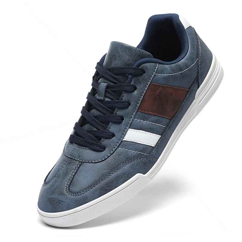 Zapatillas Casuales de Hombre con Punta Ancha y Suela Plana de Goma TPR