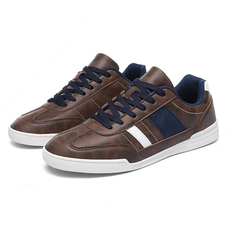 Zapatillas Casuales de Hombre con Punta Ancha y Suela Plana de Goma TPR