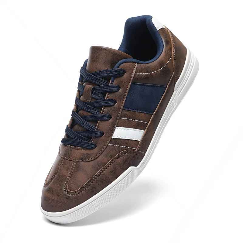 Zapatillas Casuales de Hombre con Punta Ancha y Suela Plana de Goma TPR
