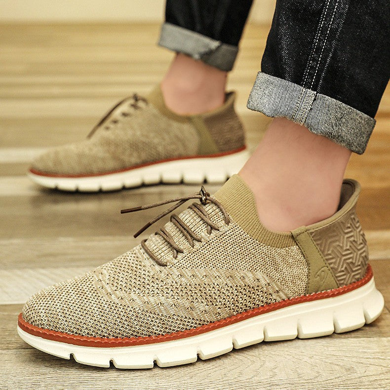 Zapatos Brogue de Malla para Hombre con Suela de Goma Flexible y Cierre de Cordones