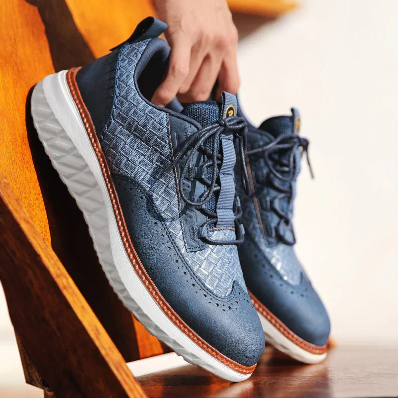 Zapatillas de cuero hombre — calzado ligero y transpirable — uso diario